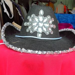 Cowboy PaperFelt Hat with semi precious stones emb